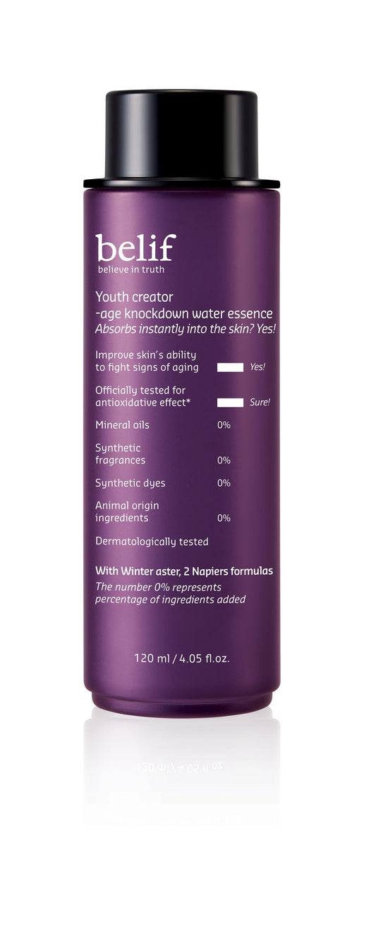 [Belif] Youth creator - age knockdown water essence 120 ml - Premium  from a1d5f7 - Just $64! Shop now at Nsight Aesthetics