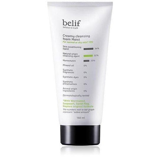 [Belif] Creamy cleansing foam moist 160 ml - Premium  from a1d5f7 - Just $26! Shop now at Nsight Aesthetics