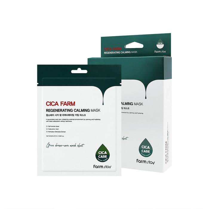 [Farmstay] Cica Farm Regenerating Calming Mask 25ml*10pcs - Premium  from a1d5f7 - Just $20! Shop now at Nsight Aesthetics