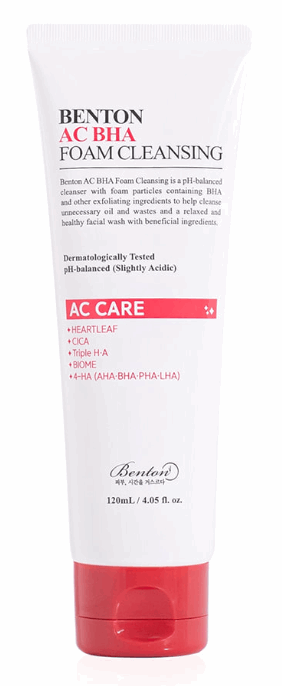 [benton] AC BHA Foam Cleansing 120ml - Premium  from a1d5f7 - Just $22! Shop now at Nsight Aesthetics