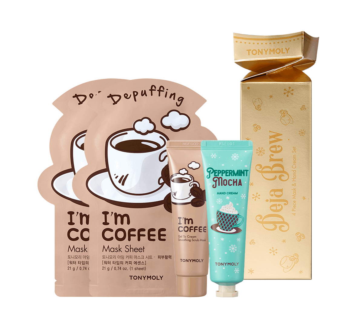 TONYMOLY - 4-Pc. Deja Brew I'm Coffee Mask & Hand Cream Set