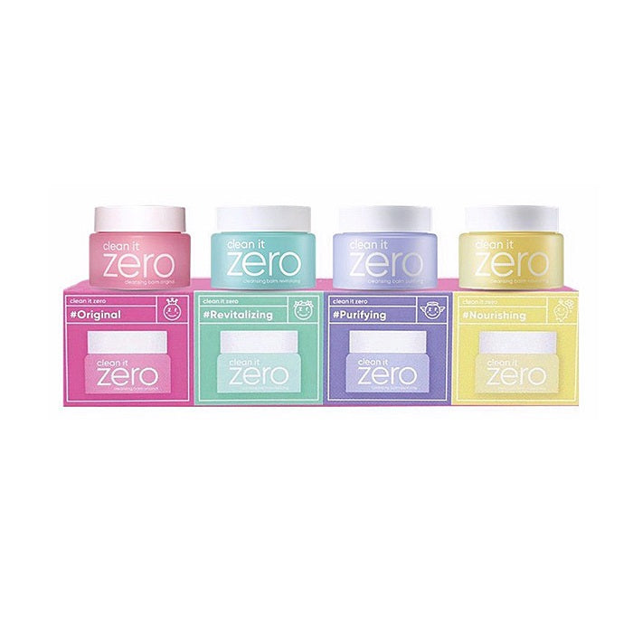 Banilaco Clean it Zero Cleansing Balm Set Travel Size (4) 7ml | Original, Purifying, Revitalizing, and Nourishing